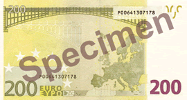 200 Euro Bill Back